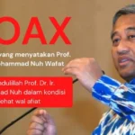 Hoax Kematian Prof Mohammad Nuh