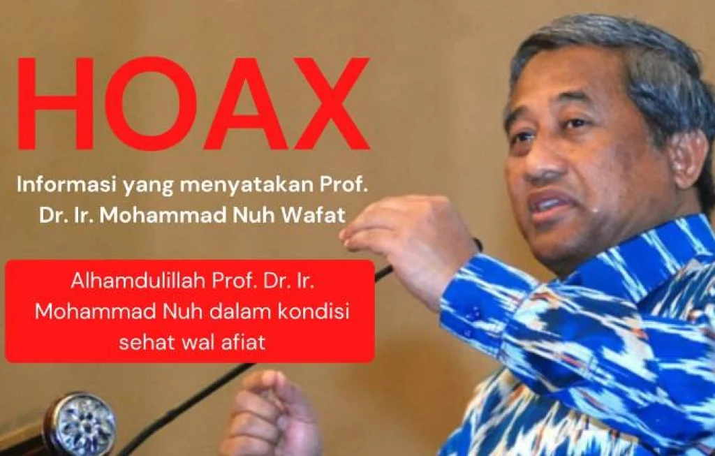 Hoax Kematian Prof Mohammad Nuh