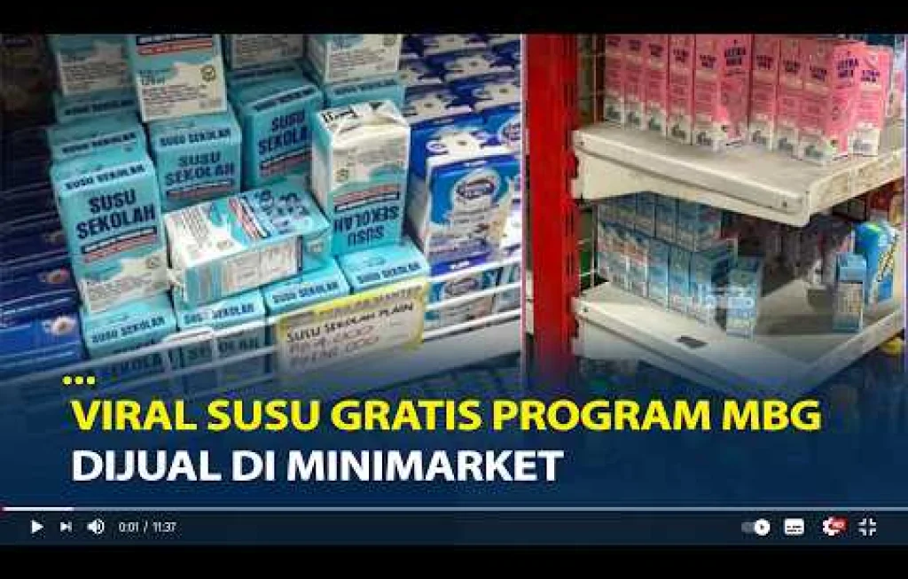 Susu MBG Dijual